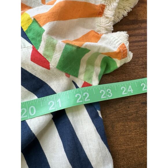 THML Summer Dream Shift Dress Size Large Lined Cotton Baby Doll Fringe Sleeves - Picture 8 of 9